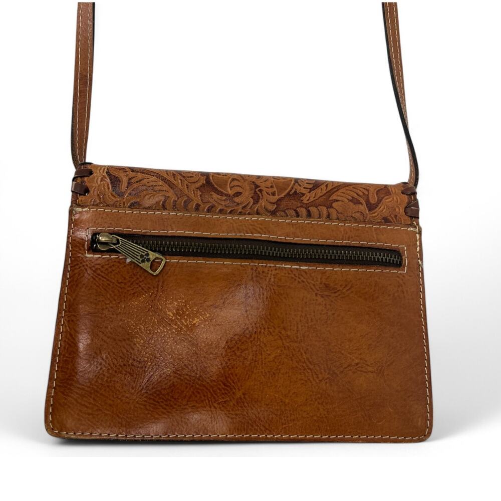 The Patricia Nash Lanza Crossbody Bag Tooling embossed leather Purse - Picture 5 of 8